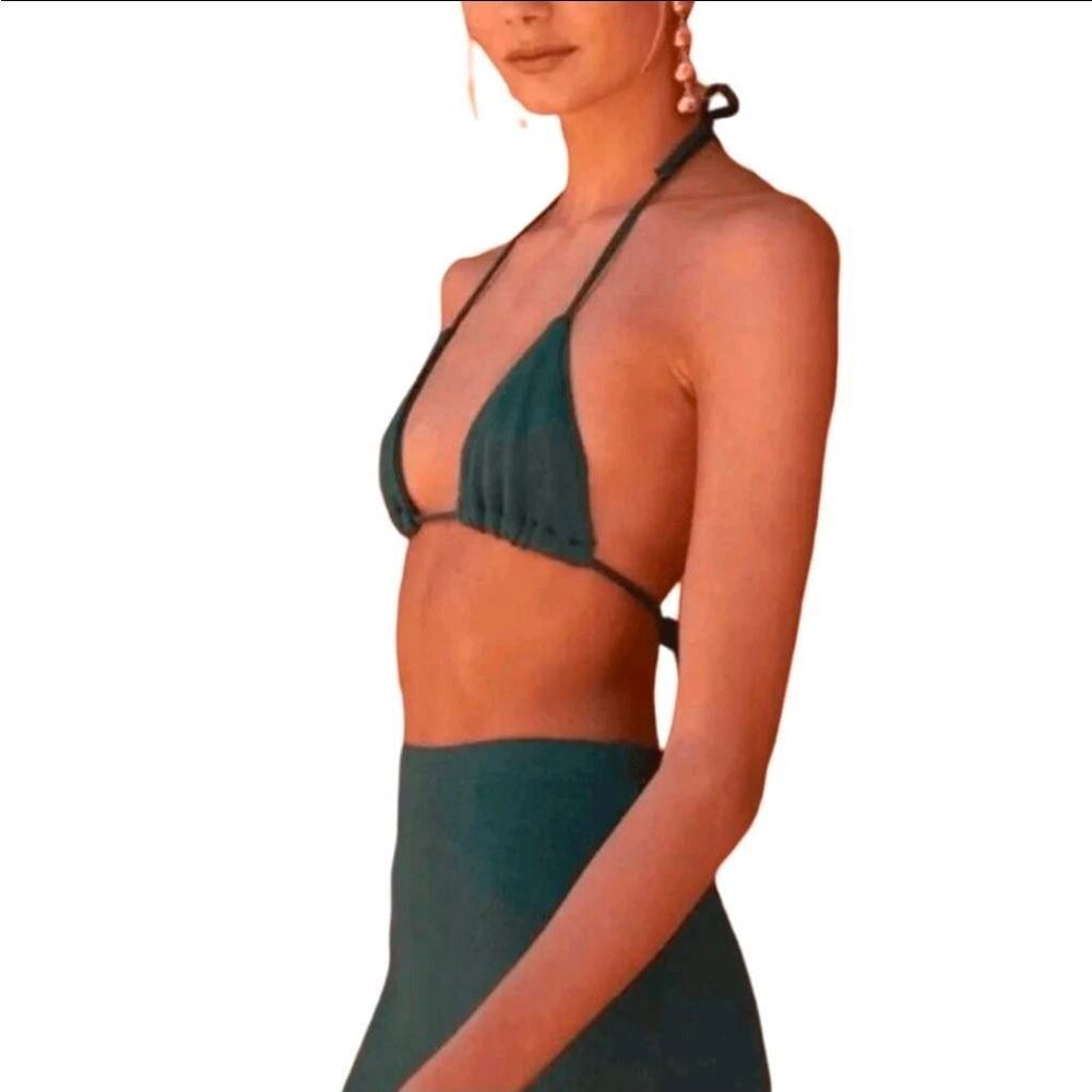 Savannah Morrow Ahisma Silk Blend Triangle Knit Top Sz. XS